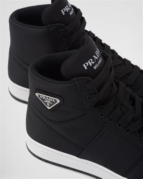 prada gabardine high top sneakers|nylon gabardine sneakers Prada.